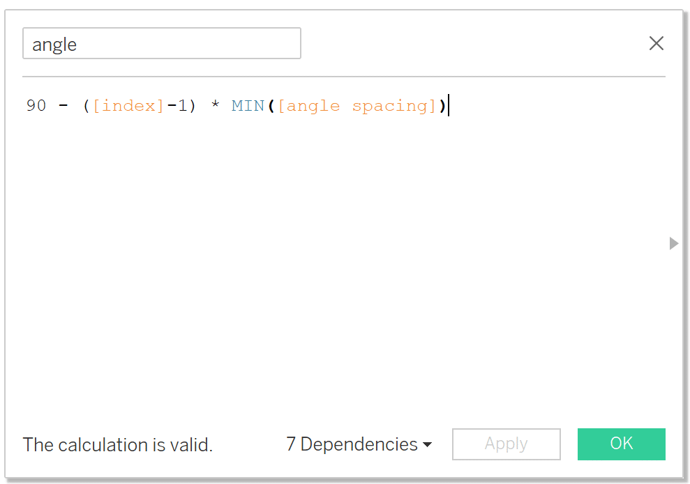 Angle calculation