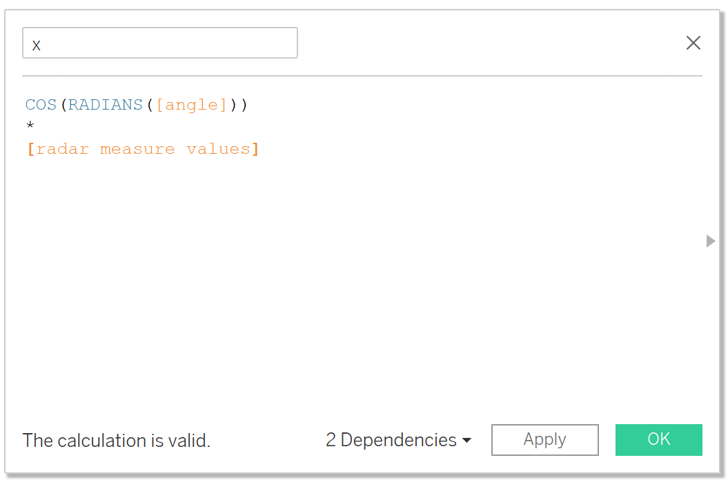 X Calculation