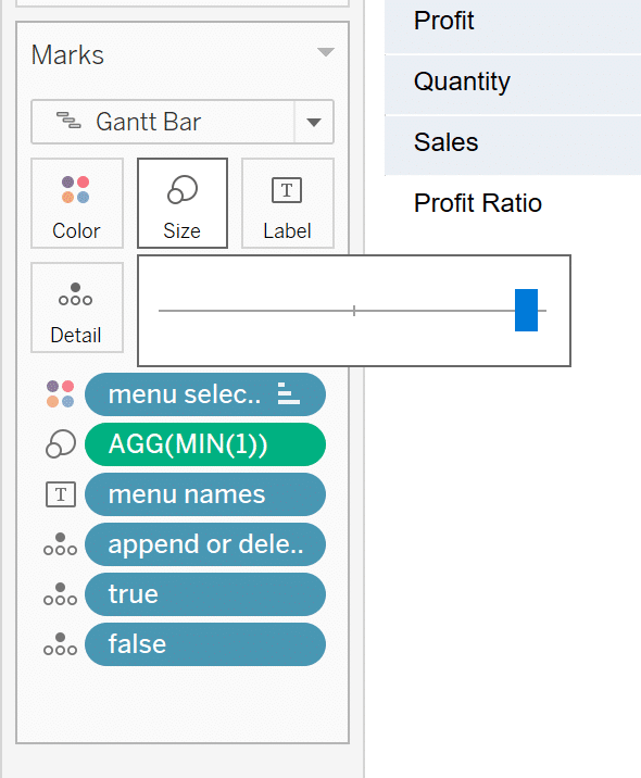 Custom drop down menu in Tableau