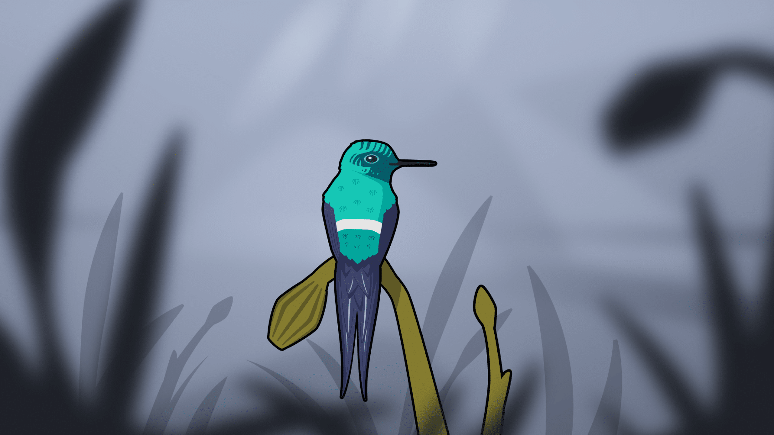 Green Thorntail Hummingbird on a Flower