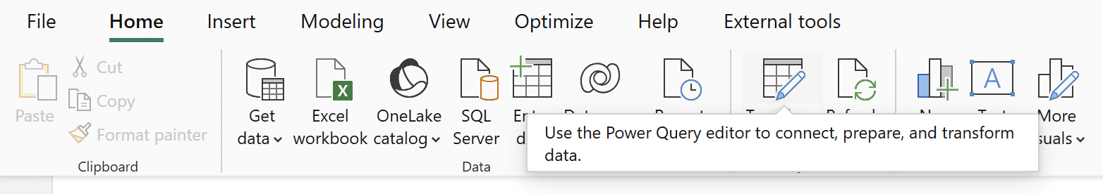 Transform data