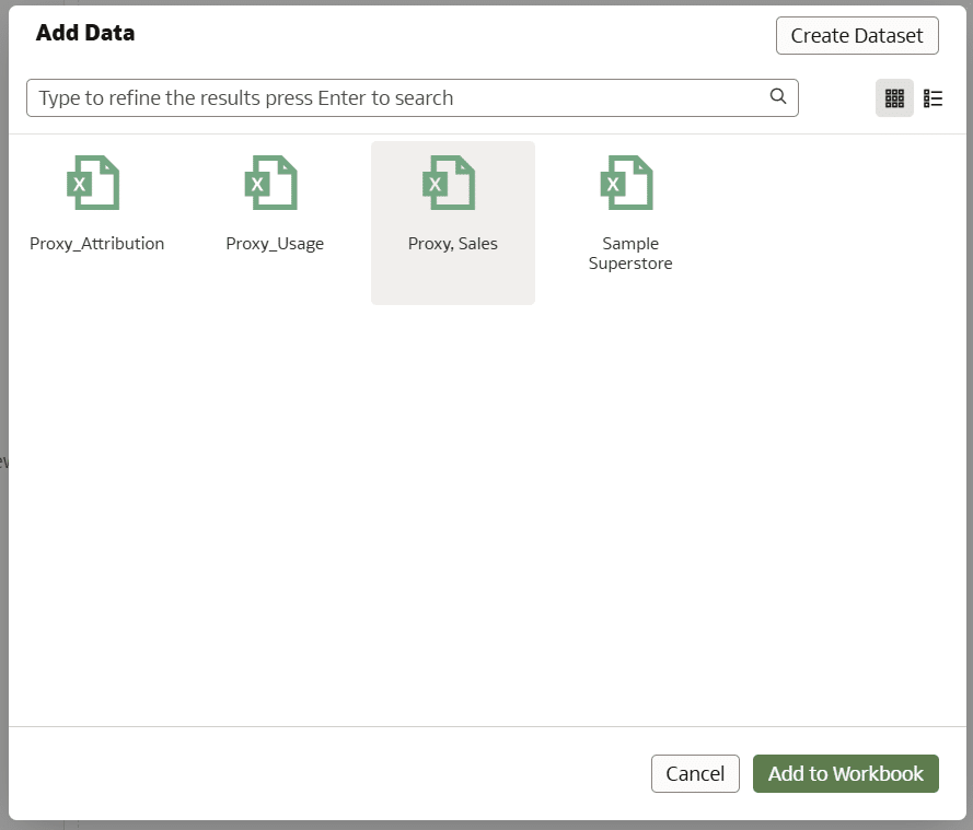 Connect to the Proxy Sales Dataset