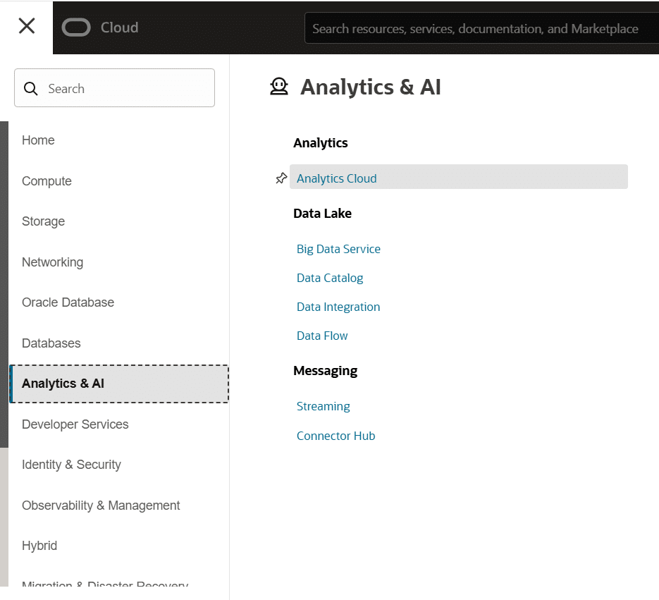 Oracle Analytics Cloud