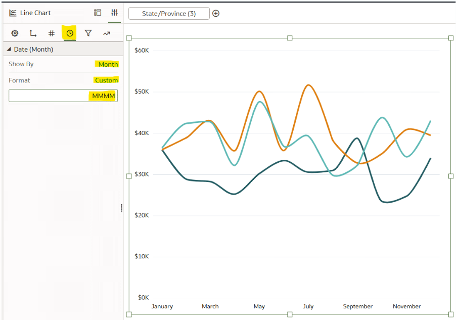 Format dates in Oracle Analytics