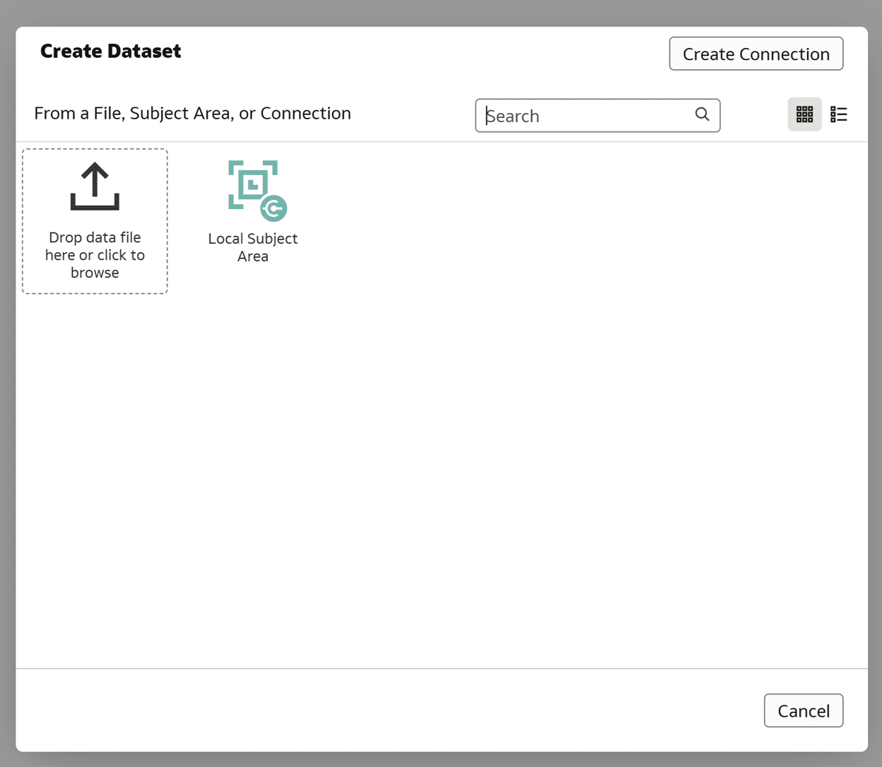 Create new dataset with local subject area window
