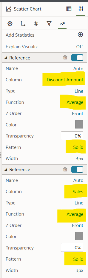 Adjust reference lines