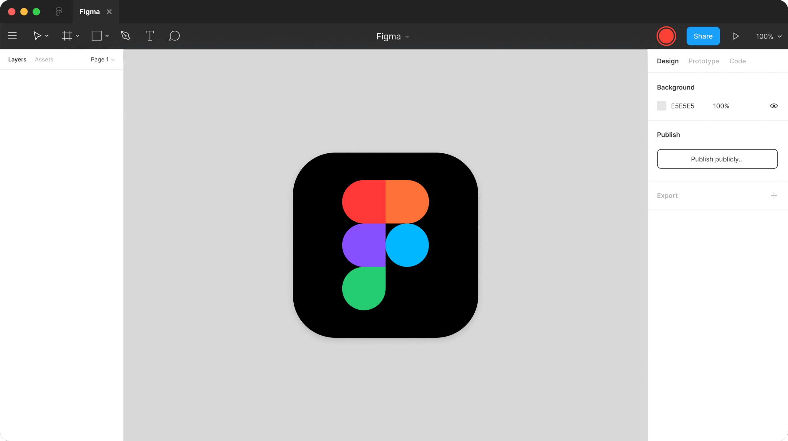 Figma user interface for Design and Figma trainings