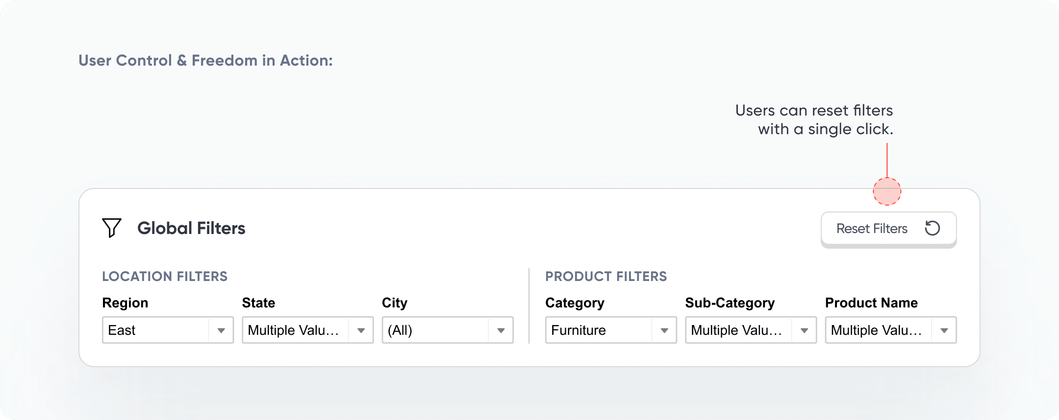 User Control and Freedom
