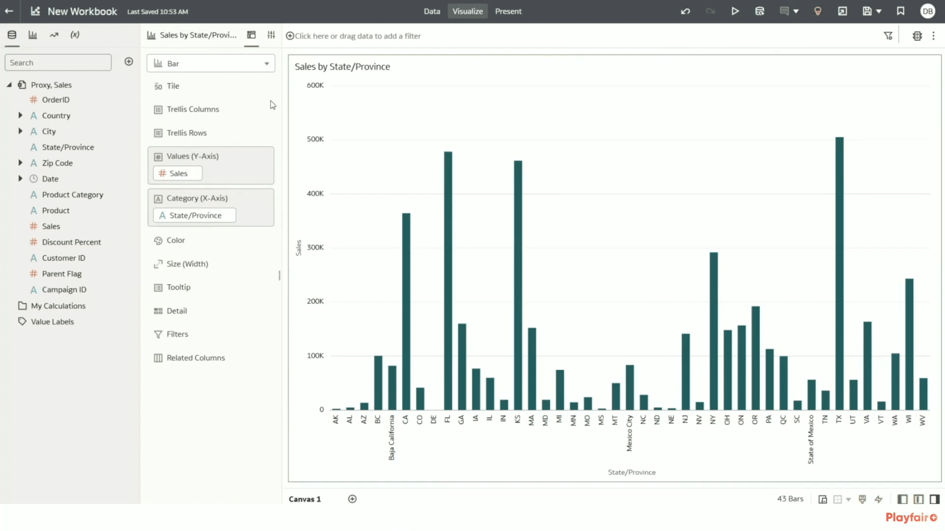 Getting Started with the Oracle Analytics Cloud Authoring Interface
